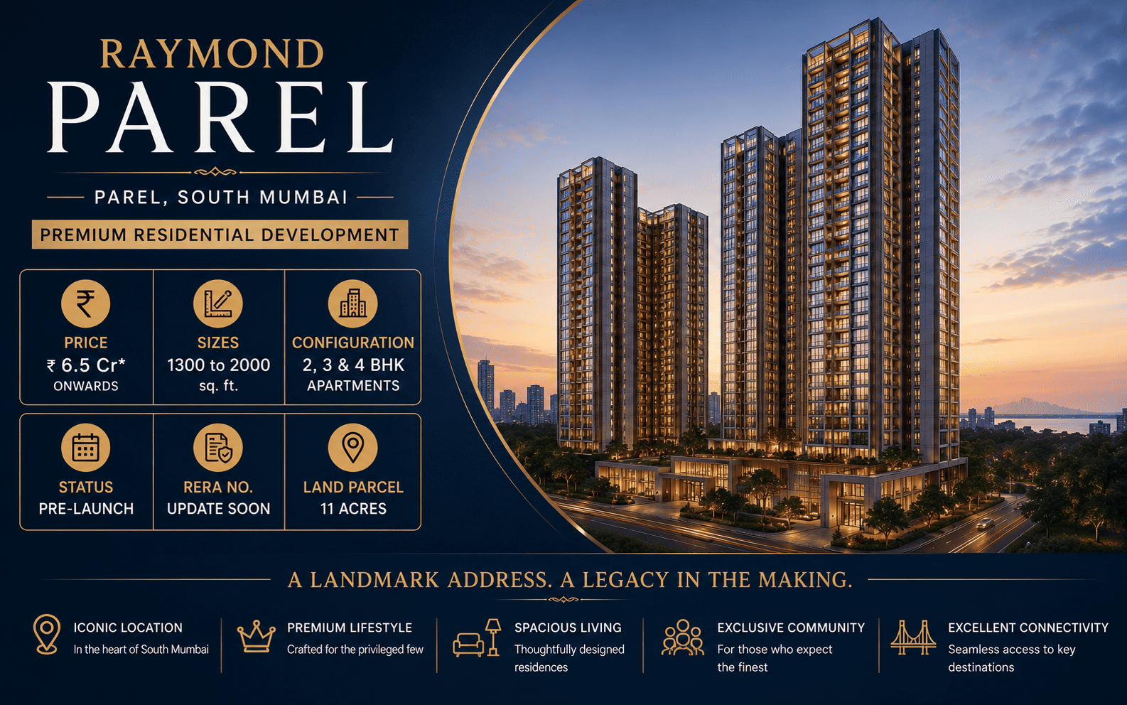 Raymond Parel Luxury Apartments in South Mumbai